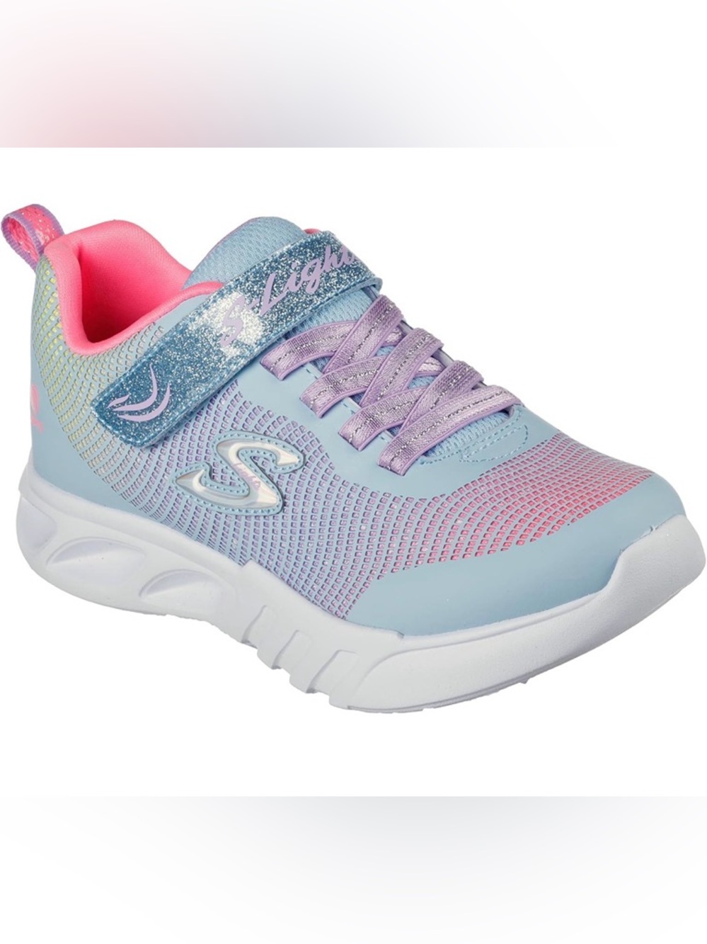 Skechers® S Lights Flicker Flash Girls' Light-Up Shoes blue/multi Sz 2 Sneakers